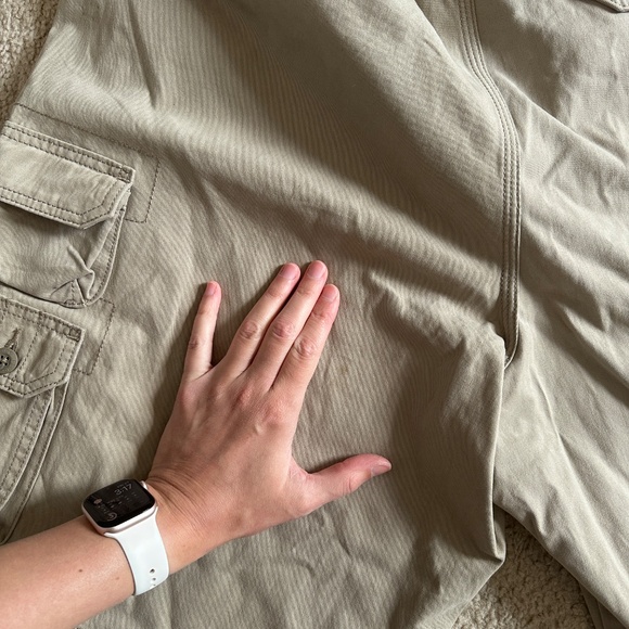 Lee Dungaree Men's Cargo Shorts Belted Pockets Flat Front Tan Size 44 - Picture 11 of 12